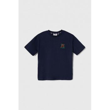 Fila tricou de bumbac pentru copii TAUFKIRCHEN culoarea albastru marin, cu imprimeu