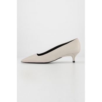 Pantofi din piele cu toc kitten Code