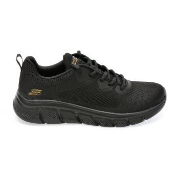 Pantofi SKECHERS negri, BOBS B FLEX, din material textil