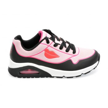 Pantofi SKECHERS roz, UNO, din piele ecologica ieftini