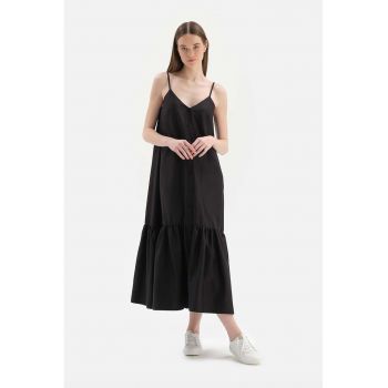 Rochie cu nasturi si decolteu in V