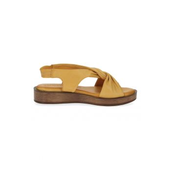 Sandale slingback de piele