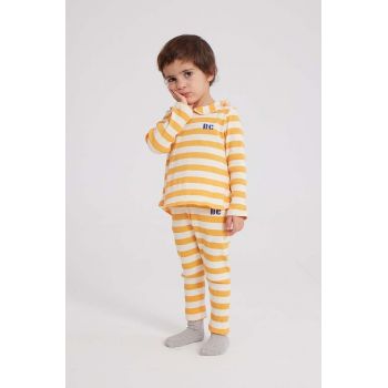 Bobo Choses leggins bebe culoarea galben, modelator de firma originali