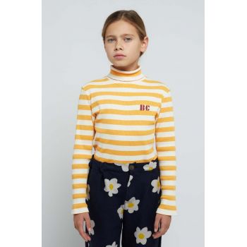 Bobo Choses longsleeve copii culoarea galben, modelator