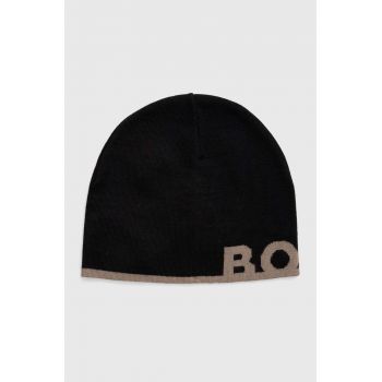 Boss Green caciula de lana BOSS GREEN culoarea negru, de lana