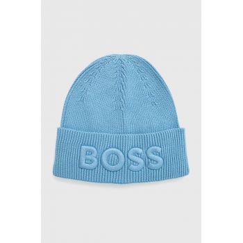 Boss Orange caciula din amestec de lana BOSS ORANGE din tricot gros