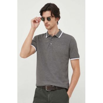 BOSS polo de bumbac culoarea gri, uni 50494697 ieftin