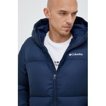 Columbia geacă P￬t Hooded Jacket bărbați, culoarea bleumarin, de iarnă 2008413 de firma originala