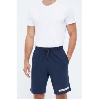 Emporio Armani Underwear pantaloni scurți din bumbac lounge culoarea albastru marin ieftini