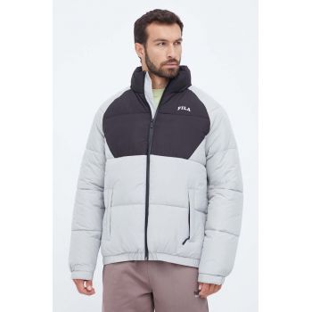 Fila geaca barbati, culoarea gri, de iarna