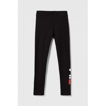 Fila leggins copii culoarea negru, cu imprimeu