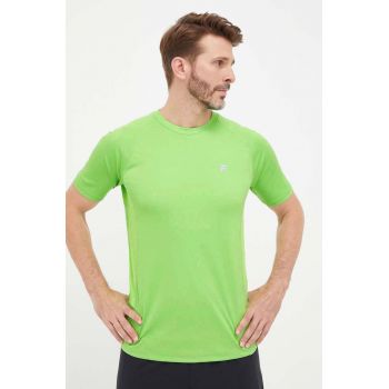 Fila tricou de alergare Ridgecrest culoarea verde, neted ieftin