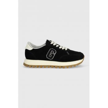 Gant sneakers din piele intoarsă Caffay culoarea negru, 27533167.G00