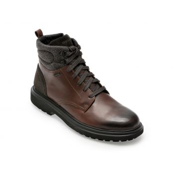Ghete GEOX maro, U36FBD, din piele naturala