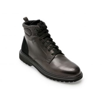 Ghete GEOX negre, U36FBD, din piele naturala