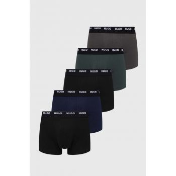 HUGO boxeri 5-pack bărbați, culoarea gri 50479944