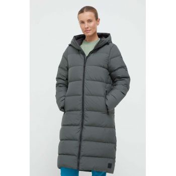 Jack Wolfskin geaca de puf femei, culoarea gri, de iarna de firma originala