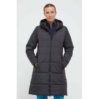 Jack Wolfskin geaca femei, culoarea negru, de iarna de firma originala