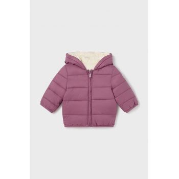 Mayoral Newborn geaca bebe culoarea violet ieftina