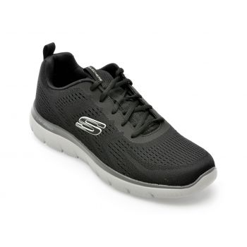 Pantofi SKECHERS negri, SUMMITS-TORRE, din material textil