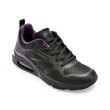Pantofi SKECHERS negri, TRES-AIR UNO-MODER, din material textil