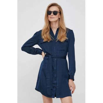 Pepe Jeans rochie Itziar culoarea albastru marin, mini, mulata de firma originala