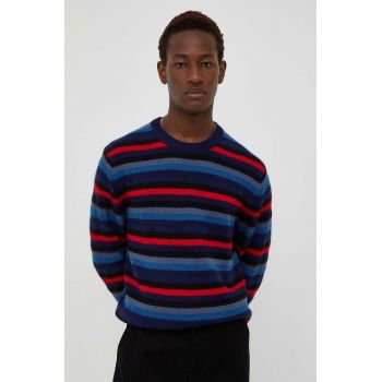 PS Paul Smith pulover de lana barbati, culoarea albastru marin de firma original