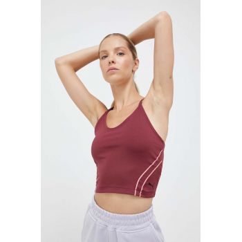 Puma top de yoga Studio Ultrabare culoarea bordo ieftin