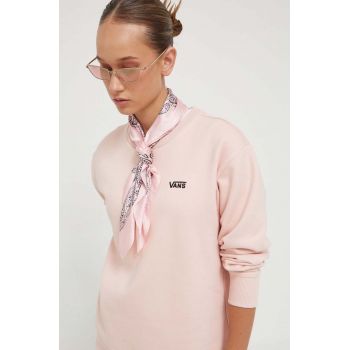 Vans bluza femei, culoarea roz, cu imprimeu ieftin