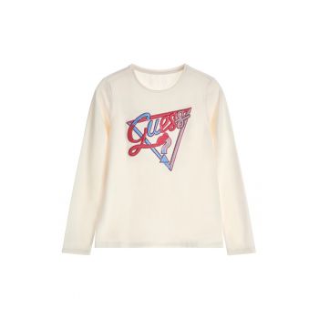 Bluza din amestec de bumbac cu logo