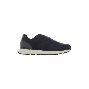Pantofi sport de piele intoarsa ecologica cu garnituri din material textil