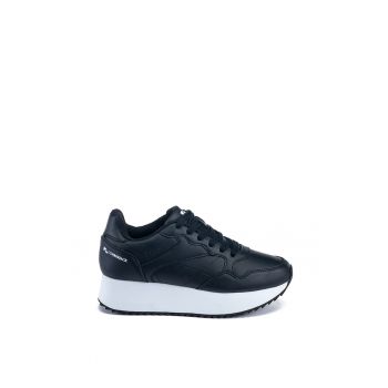 Pantofi sport din piele ecologica cu talpa wedge