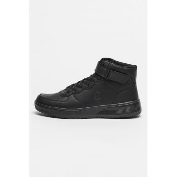 Pantofi sport mid-high de piele ecologica cu banda velcro Finster