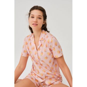 Pijama de bumbac cu model grafic