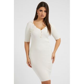 Rochie bodycon tricotata cu striatii