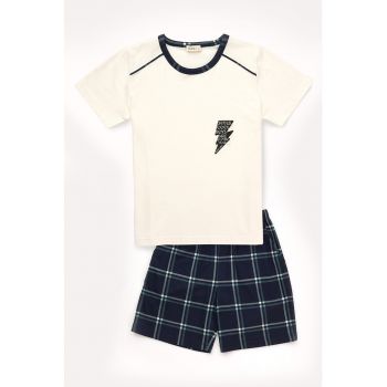 Set de tricou de bumbac si pantaloni scurti - 2 piese