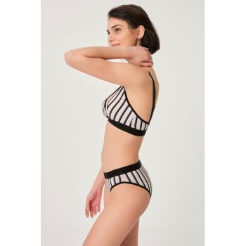 Sutien triunghiular cu dungi
