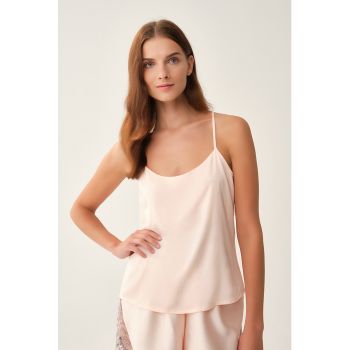 Top vaporos de pijama cu insertii de dantela