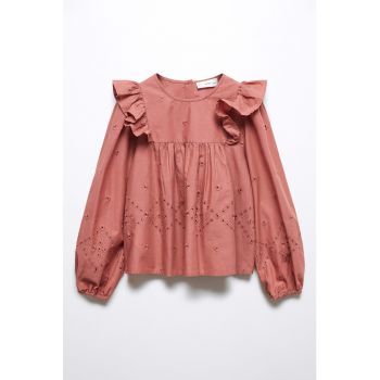 Bluza cu detalii cu volane