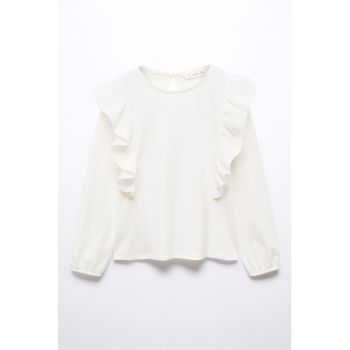 Bluza de bumbac cu volane Linda
