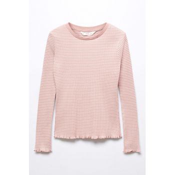 Bluza in dungi cu terminatie valurita