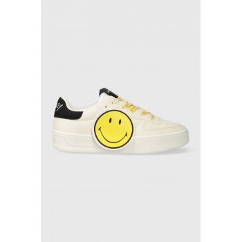 Desigual sneakers x Smiley culoarea alb, 23WSKP23.9019 ieftini