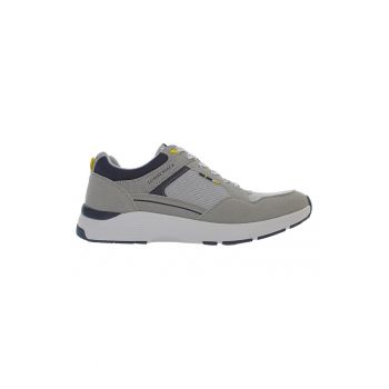 Pantofi sport cu garnituri de piele intoarsa ecologica
