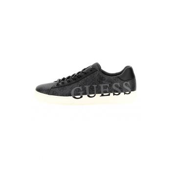 Pantofi sport de piele ecologica cu logo