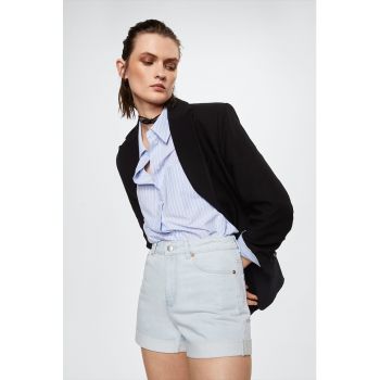 Pantaloni scurti din denim cu talie inalta