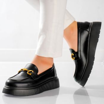 Pantofi dama casual Negri din Piele Ecologica Arola Pantofi dama casual Negri din Piele Ecologica Arola