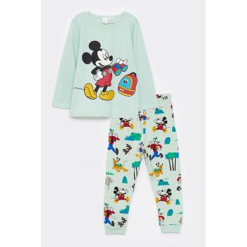 Pijama de bumbac cu Mickey Mouse