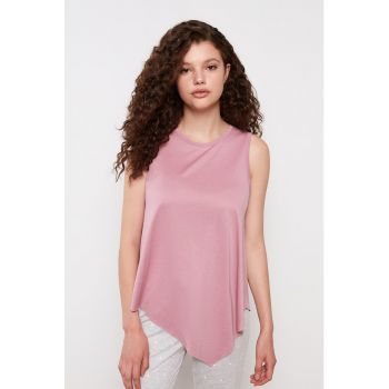 Top de pijama cu terminatie asimetrica