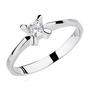 Inel logodna argint 925, JW145, model cu zirconiu, placat cu rodiu