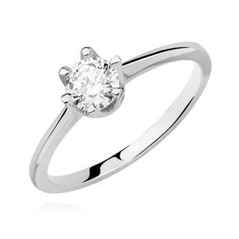 Inel logodna argint 925, JW335, model cu zirconiu, placat cu rodiu
